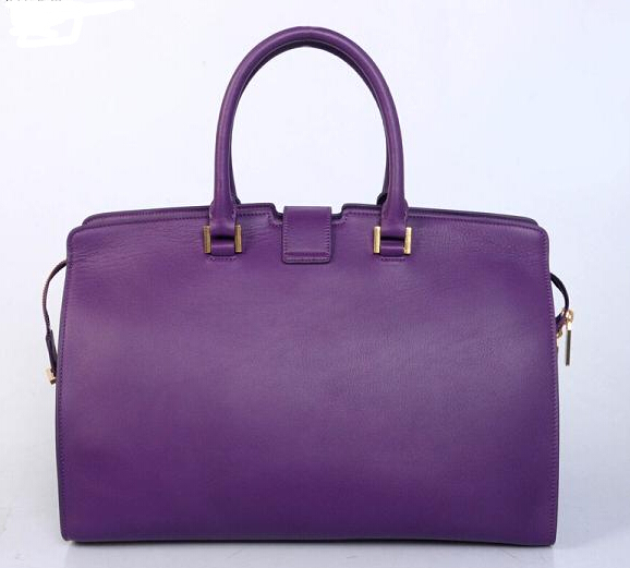 2014 Cheap Saint Laurent Cabas Chyc calfskin medium handbag 8337 purple - Click Image to Close
